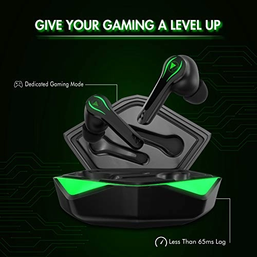 Wings Phantom Gaming True Wireless in Ear Earbuds, Bluetooth 5.0 Earphones with Mic, Full Touch Controls, Type C Charging (Black) Wings Phantom Gaming True Wireless in Ear Earbuds, Bluetooth 5.0 Earphones with Mic, Full Touch Controls, Type C Charging (Black)