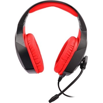Zebronics ZEB-RUSH Premium Wired Gaming On Ear Headphone with RGB LED Red