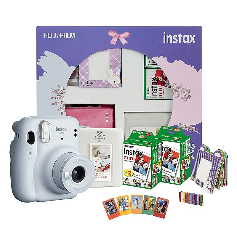 Fujifilm Instax Mini 11 Instant Camera (Ice White) Happiness Box with 40 Shots Fujifilm Instax Mini 11 Instant Camera (Ice White) Happiness Box with 40 Shots