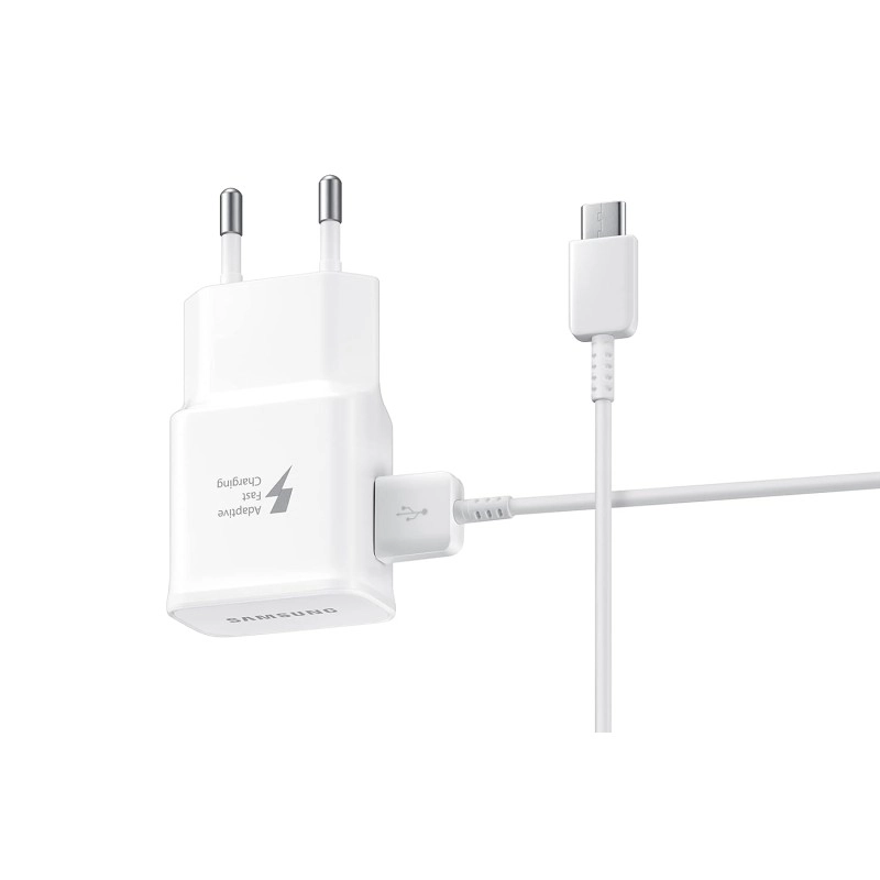 Samsung Original 15W Single Port, USB-A Charger (Cable Included), White Samsung Original 15W Single Port, USB-A Charger (Cable Included), White