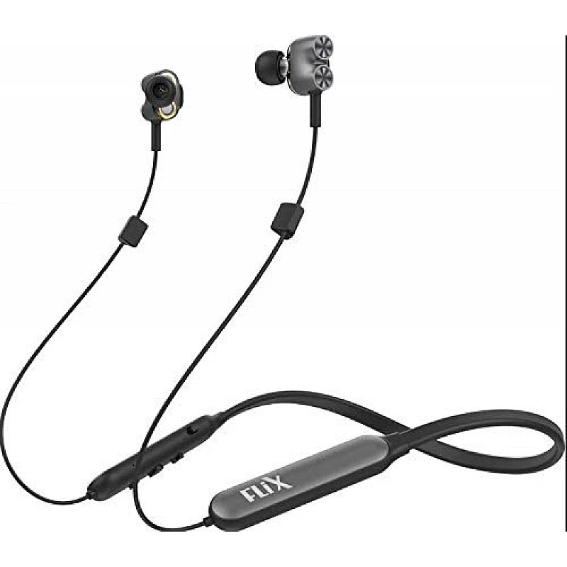 FLiX (Beetel) Blaze 210 Wireless BT v5.0 InEar Neckband with inbuilt Mic (Black) FLiX (Beetel) Blaze 210 Wireless BT v5.0 InEar Neckband with inbuilt Mic (Black)