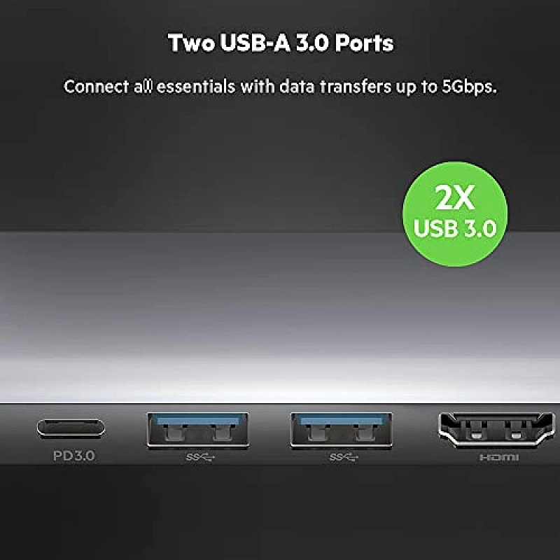 Belkin USB C Hub, 7-in-1 MultiPort Adapter Dock with 4K HDMI 1.4, USB-C PD 3.0, 2X USB-A 3.0 BC1.2, SD 3.0 Card Reader Belkin USB C Hub, 7-in-1 MultiPort Adapter Dock with 4K HDMI 1.4, USB-C PD 3.0, 2X USB-A 3.0 BC1.2, SD 3.0 Card Reader