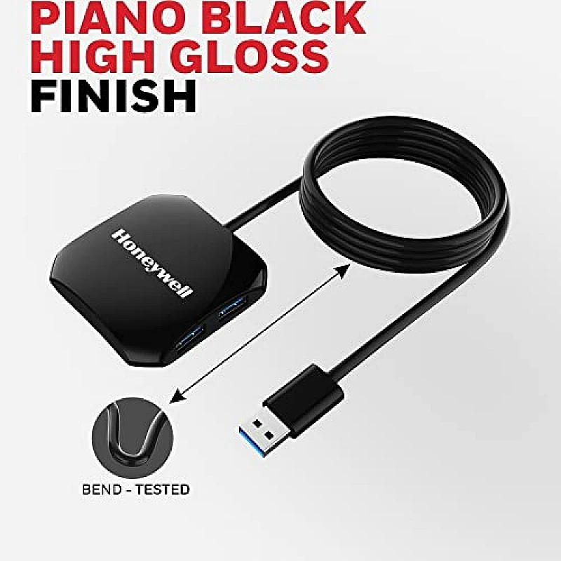Honeywell Momentum Port 4-1 USB 3.0 Hub, Transmission Speed 5GBPS, Laptop, Speaker, Mobile, Pen Drive, Hard Drive, Keyboard Printer, Glossy Black Honeywell Momentum Port 4-1 USB 3.0 Hub, Transmission Speed 5GBPS, Laptop, Speaker, Mobile, Pen Drive, Hard Drive, Keyboard Printer, Glossy Black
