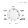 La Opala Diva Cosmo Collection Opal Glass Crockery Full Plate 11 Set of 6 Light & White La Opala Diva Cosmo Collection Opal Glass Crockery Full Plate 11 Set of 6 Light & White