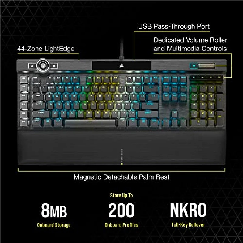 Corsair K100 RGB Optical-Mechanical USB Gaming Keyboard Black Corsair K100 RGB Optical-Mechanical USB Gaming Keyboard Black
