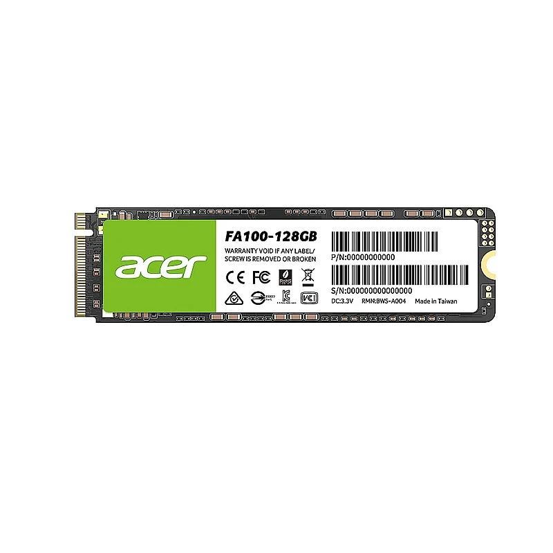 Acer FA100 128GB PCIe Gen3 x4 NVMe 3D NAND SSD M.2 Internal SSD-950MB/s R, 650MB/s W Speed Acer FA100 128GB PCIe Gen3 x4 NVMe 3D NAND SSD M.2 Internal SSD-950MB/s R, 650MB/s W Speed