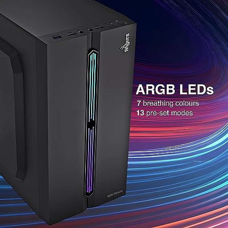 Fingers RGB-Flow India's First Micro ATX PC C2 Fashion Computer Case Cabinet with ARGB LEDs Fingers RGB-Flow India's First Micro ATX PC C2 Fashion Computer Case Cabinet with ARGB LEDs