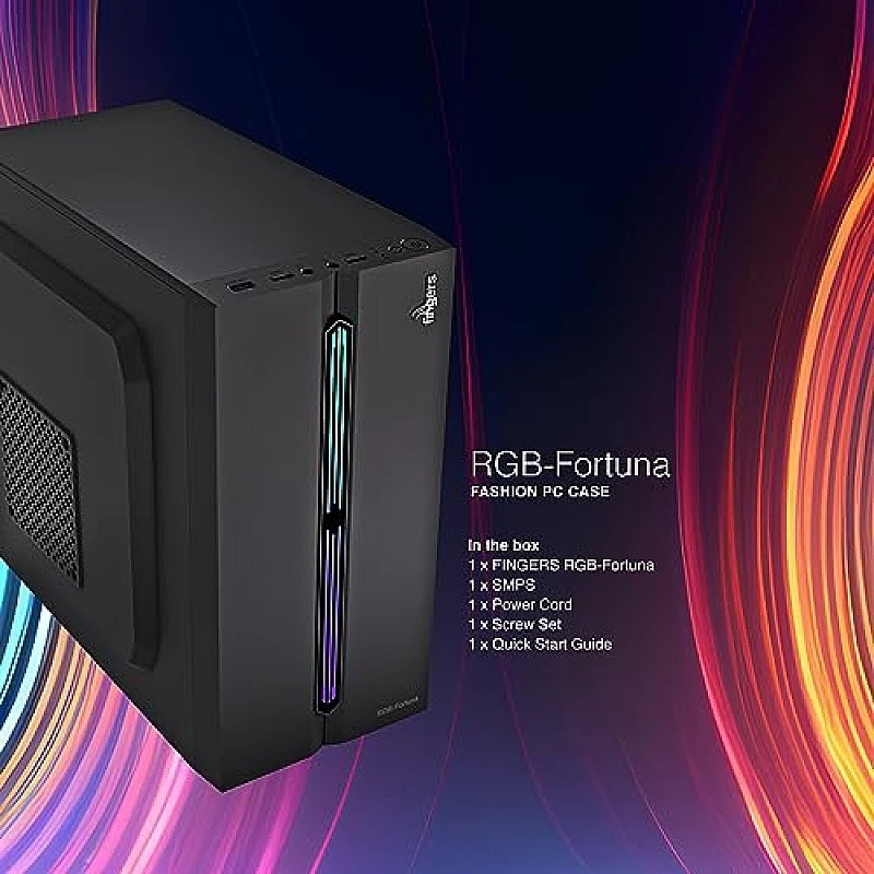 Fingers RGB-Flow India's First Micro ATX PC C2 Fashion Computer Case Cabinet with ARGB LEDs Fingers RGB-Flow India's First Micro ATX PC C2 Fashion Computer Case Cabinet with ARGB LEDs