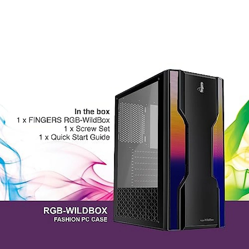 Fingers RGB-Flow India's First Micro ATX PC C2 Fashion Computer Case Cabinet with ARGB LEDs Fingers RGB-Flow India's First Micro ATX PC C2 Fashion Computer Case Cabinet with ARGB LEDs