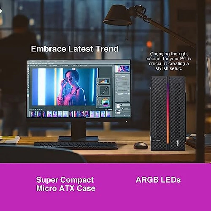 Fingers RGB-Flow India's First Micro ATX PC C2 Fashion Computer Case Cabinet with ARGB LEDs Fingers RGB-Flow India's First Micro ATX PC C2 Fashion Computer Case Cabinet with ARGB LEDs