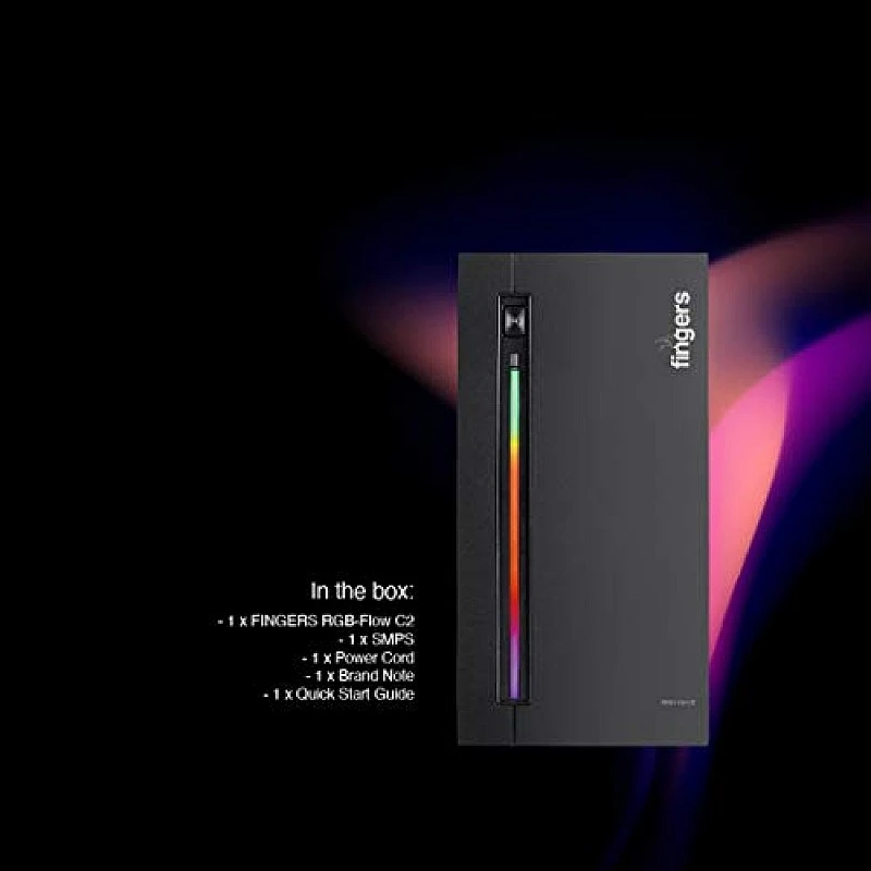Fingers RGB-Flow India's First Micro ATX PC C2 Fashion Computer Case Cabinet with ARGB LEDs Fingers RGB-Flow India's First Micro ATX PC C2 Fashion Computer Case Cabinet with ARGB LEDs