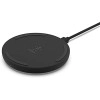 Belkin USB 3.0 Cellular Phones Boost Charge 15W Fast Wireless Charging Pad, Case Compatible - Black, Large (Wia002Btbk)