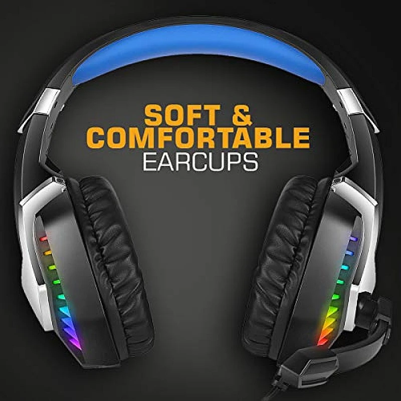 Cosmic Byte G2050 RGB 7.1 Surround Sound USB Gaming Headphone for PS5, PC with Software and Gel Microphone (Blue) Cosmic Byte G2050 RGB 7.1 Surround Sound USB Gaming Headphone for PS5, PC with Software and Gel Microphone (Blue)