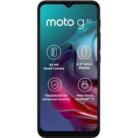 MOTOROLA G30 (Dark Pearl, 4GB RAM, 64GB Storage) Refurbished 