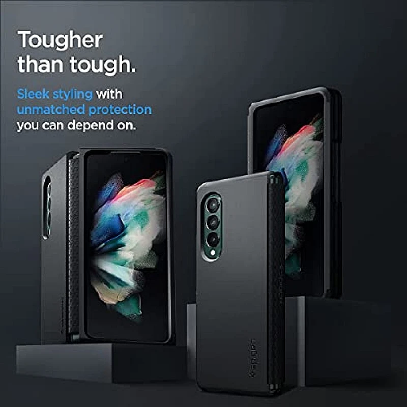 Spigen Tough Armor Back Cover Case for Samsung Galaxy Z Fold 3 (TPU + Poly Carbonate Black) Spigen Tough Armor Back Cover Case for Samsung Galaxy Z Fold 3 (TPU + Poly Carbonate Black)