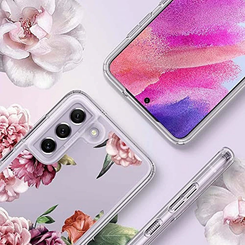 CYRILL by Spigen Thermoplastic Polyurethane and PC Cecile Back Cover Compatible for Samsung Galaxy S21 FE 5G (Rose Floral) CYRILL by Spigen Thermoplastic Polyurethane and PC Cecile Back Cover Compatible for Samsung Galaxy S21 FE 5G (Rose Floral)