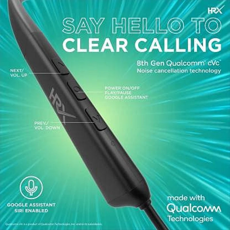 HRX X-Wave 7R with Flex Fold Design Technology Bluetooth Headset (MysticBlack) HRX X-Wave 7R with Flex Fold Design Technology Bluetooth Headset (MysticBlack)