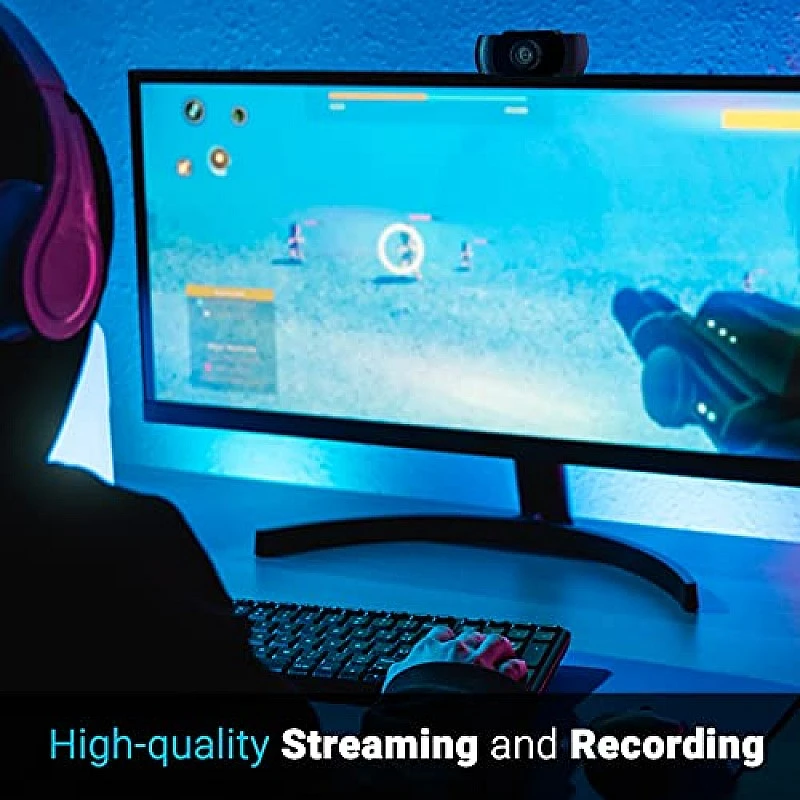 Quantum QHM 990 PC/Mac/Laptop Full HD 1080 Pixels 30 FPS Webcam with Noise Cancelling Built-in Mic Quantum QHM 990 PC/Mac/Laptop Full HD 1080 Pixels 30 FPS Webcam with Noise Cancelling Built-in Mic
