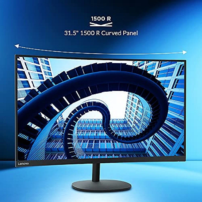 Lenovo D-Series 31.5 inch 2K QHD Curved Monitor 75Hz Raven Black Lenovo D-Series 31.5 inch 2K QHD Curved Monitor 75Hz Raven Black