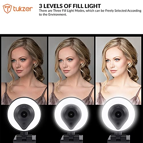 Tukzer HD 1080P Webcam with Microphone and Ring Light, Plug and Play Web Camera (TZ-WC1) Tukzer HD 1080P Webcam with Microphone and Ring Light, Plug and Play Web Camera (TZ-WC1)