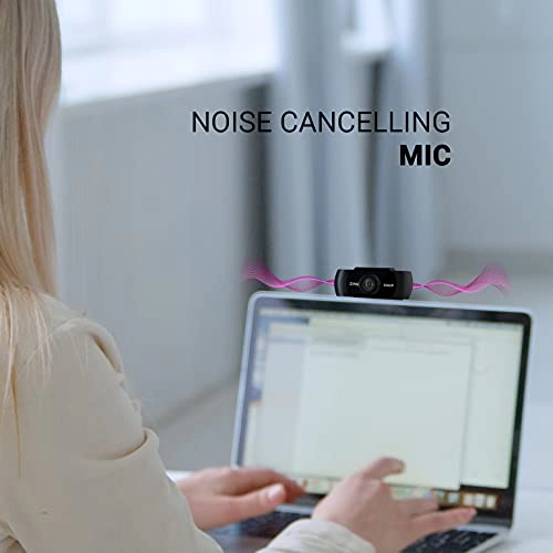 Zinq Full HD 1080P 2.1 Megapixel 30 FPS USB Webcam with Built-in Mic, Plug and Play