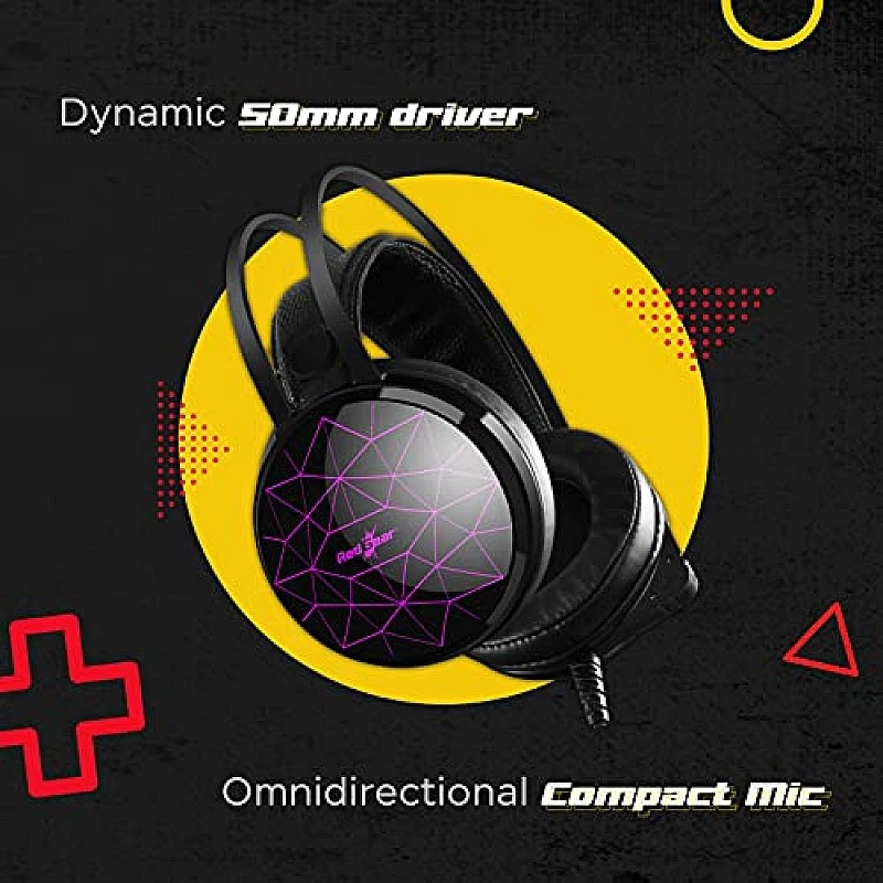 Redgear Cosmo Nova Wired Over Ear Headphones with Mic (Black) Redgear Cosmo Nova Wired Over Ear Headphones with Mic (Black)