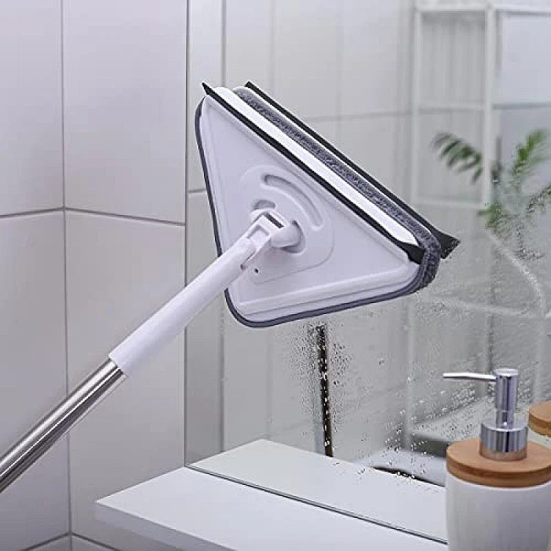 AIRTREE Rotatable Triangle Mop with Long Handle, Microfiber Flat Floor mop Rotatable Cleaning Brush Glass Wiper Window (Multicolor) AIRTREE Rotatable Triangle Mop with Long Handle, Microfiber Flat Floor mop Rotatable Cleaning Brush Glass Wiper Window (Multicolor)