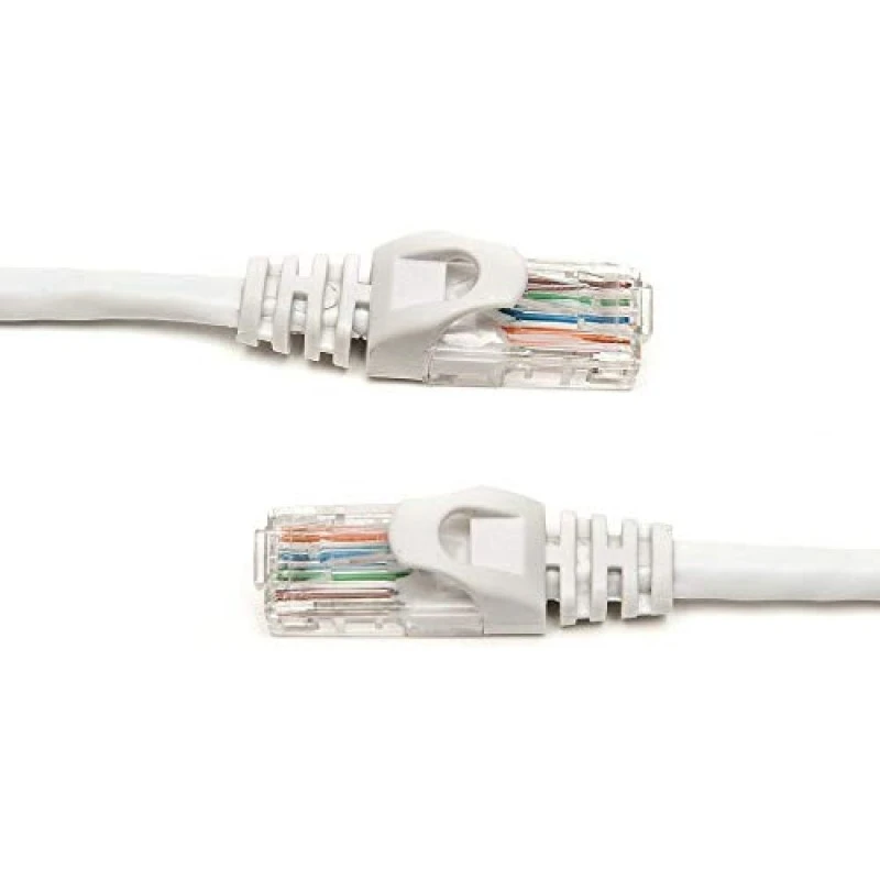 Quantum RJ45 Ethernet Patch/LAN Cable with Gold Plated Connectors Supports Upto 1000Mbps - (3 Meters) White Quantum RJ45 Ethernet Patch/LAN Cable with Gold Plated Connectors Supports Upto 1000Mbps - (3 Meters) White