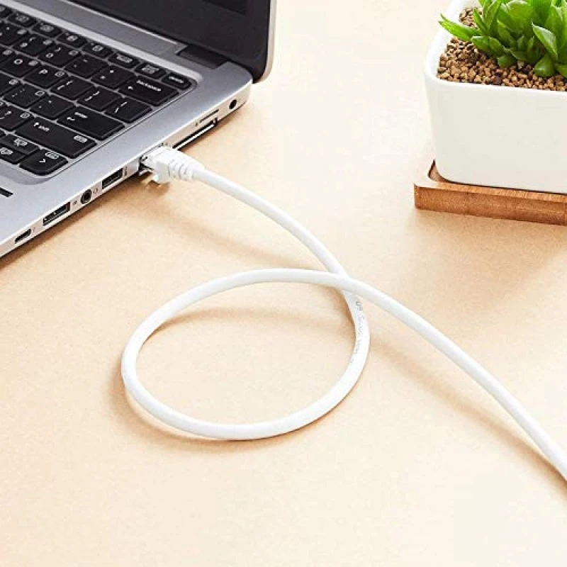 Quantum RJ45 Ethernet Patch/LAN Cable with Gold Plated Connectors Supports Upto 1000Mbps - (3 Meters) White Quantum RJ45 Ethernet Patch/LAN Cable with Gold Plated Connectors Supports Upto 1000Mbps - (3 Meters) White