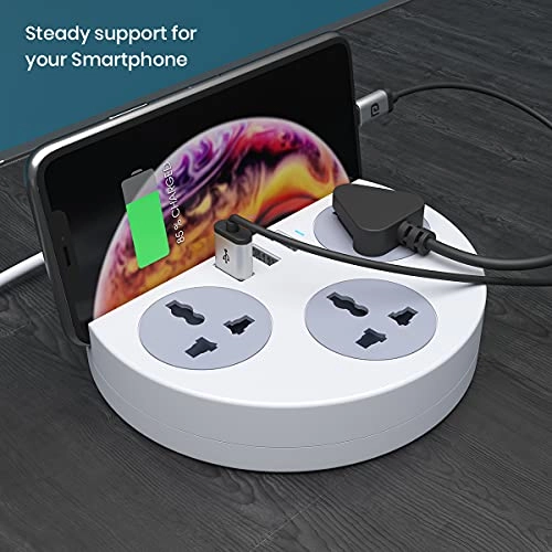 Portronics Power Plate 5 1500W Power Converter with USB Charger & Mobile Holder 3AC Socket + 3USB Ports I 1.5 m Cord Length ( White) Portronics Power Plate 5 1500W Power Converter with USB Charger & Mobile Holder 3AC Socket + 3USB Ports I 1.5 m Cord Length ( White)