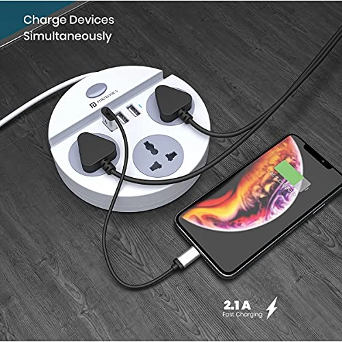 Portronics Power Plate 5 1500W Power Converter with USB Charger & Mobile Holder 3AC Socket + 3USB Ports I 1.5 m Cord Length ( White) Portronics Power Plate 5 1500W Power Converter with USB Charger & Mobile Holder 3AC Socket + 3USB Ports I 1.5 m Cord Length ( White)