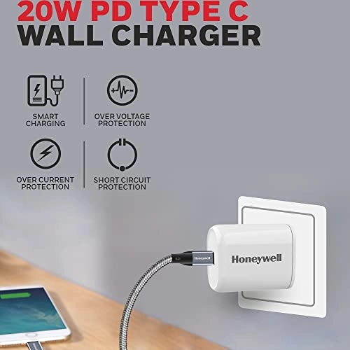 Honeywell Zest Charger PD20W, BIS Certified, Type C Fast Wall Charger, Ultra-Fast Charging  White