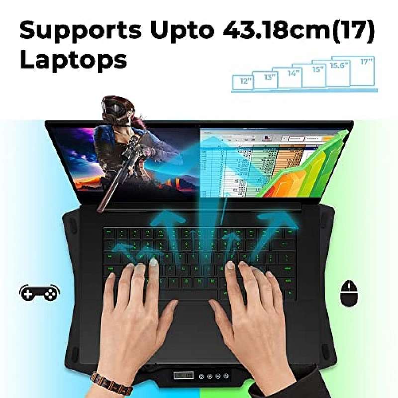 ZEBRONICS Zeb-NC7000 USB Powered Laptop Cooling Pad for Laptops Black ZEBRONICS Zeb-NC7000 USB Powered Laptop Cooling Pad for Laptops Black