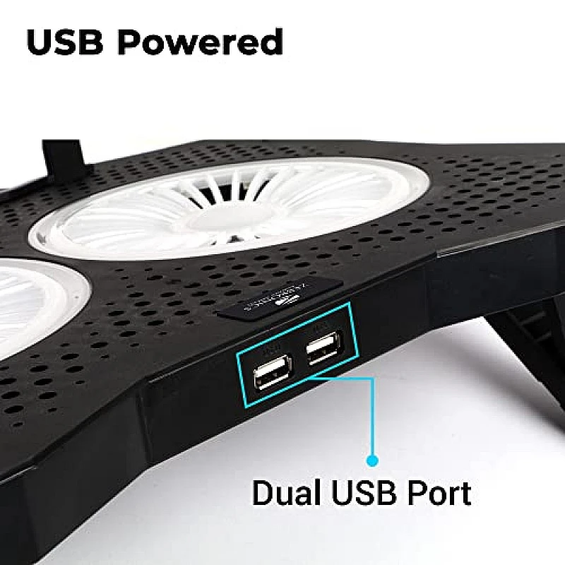 ZEBRONICS Zeb-NC7000 USB Powered Laptop Cooling Pad for Laptops Black ZEBRONICS Zeb-NC7000 USB Powered Laptop Cooling Pad for Laptops Black