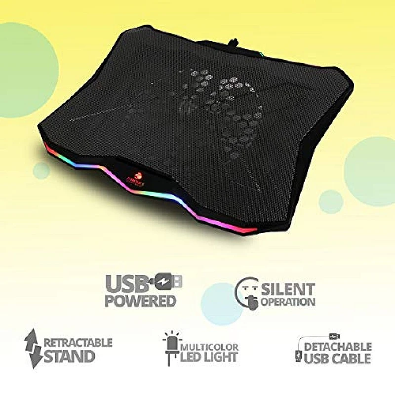 ZEBRONICS Zeb-NC7000 USB Powered Laptop Cooling Pad for Laptops Black ZEBRONICS Zeb-NC7000 USB Powered Laptop Cooling Pad for Laptops Black