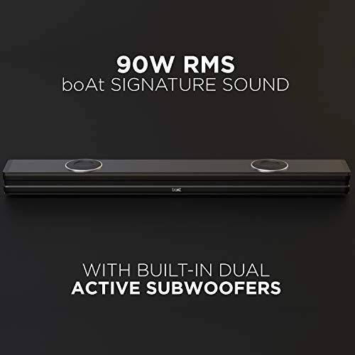 boAt AAVANTE Bar 1198 90W 2.2 Channel Bluetooth Soundbar, Built-in Active Subwoofers, Multiple Connectivity (Premium Black)