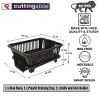 Cutting EDGE Polyethylene Durable Kitchen Sink Dish Rack Drainer Washing Basket with Tray (Dark Brown, Side Tray)(Small Size) Cutting EDGE Polyethylene Durable Kitchen Sink Dish Rack Drainer Washing Basket with Tray (Dark Brown, Side Tray)(Small Size)