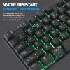 RPM Euro Games Gaming Keyboard Wired 7 Color LED Illuminated And Spill Proof Keys, Black, Medium