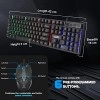 RPM Euro Games Gaming Keyboard Wired 7 Color LED Illuminated And Spill Proof Keys, Black, Medium