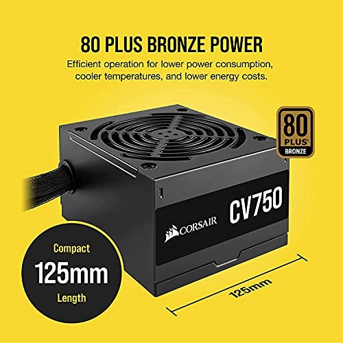 Corsair CV Series CV750 80 Plus Bronze ATX Power Supply Corsair CV Series CV750 80 Plus Bronze ATX Power Supply
