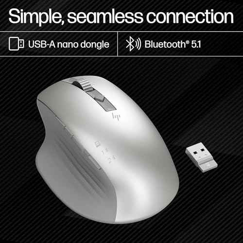 HP 930 Creator Wireless Mouse, USB-A dongle, Bluetooth 5.1, 7 programmable Buttons, Up to 4000 dpi