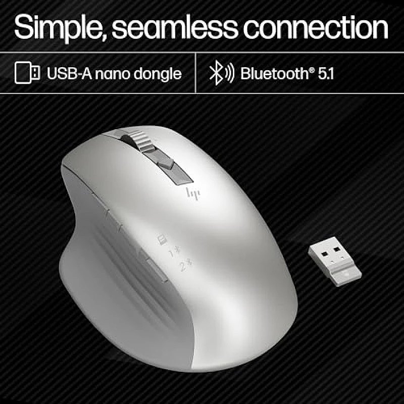 HP 930 Creator Wireless Mouse, USB-A dongle, Bluetooth 5.1, 7 programmable Buttons, Up to 4000 dpi