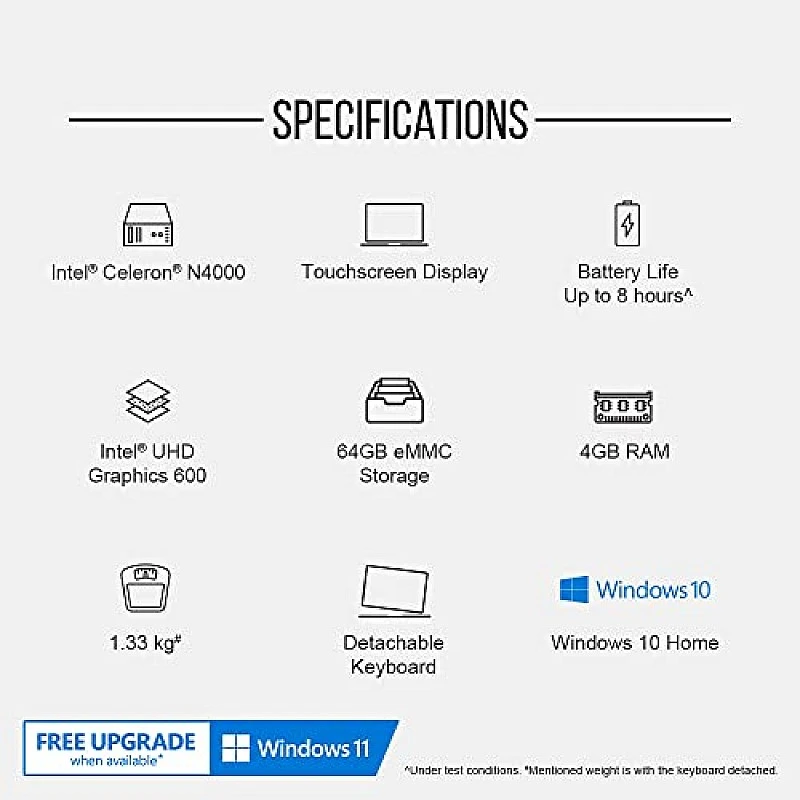 AVITA Cosmos 2 in 1 Intel Celeron Dual Core-4 GB/64 GB EMMC Storage, Windows 10 Home AVITA Cosmos 2 in 1 Intel Celeron Dual Core-4 GB/64 GB EMMC Storage, Windows 10 Home