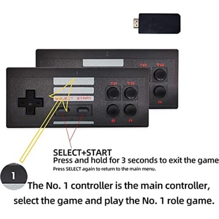 New World TV Video Games Old Arcade Classic Retro TV Game Console HDMI Version Game Stick 626 Inbuilt Games with 2 Wireless Controller