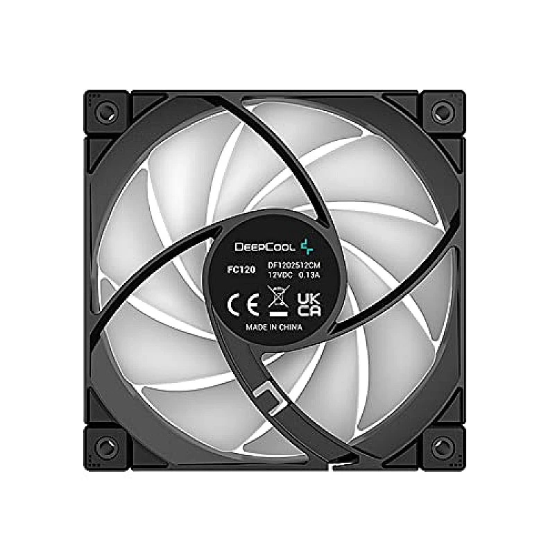 Deepcool FC120(3 in 1) - 1800RPM- 4pin PWM RGB Case Fan- Black - R-FC120-BKAMN3-G-1 Deepcool FC120(3 in 1) - 1800RPM- 4pin PWM RGB Case Fan- Black - R-FC120-BKAMN3-G-1