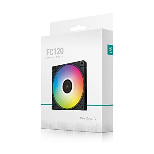 Deepcool FC120(3 in 1) - 1800RPM- 4pin PWM RGB Case Fan- Black - R-FC120-BKAMN3-G-1 Deepcool FC120(3 in 1) - 1800RPM- 4pin PWM RGB Case Fan- Black - R-FC120-BKAMN3-G-1