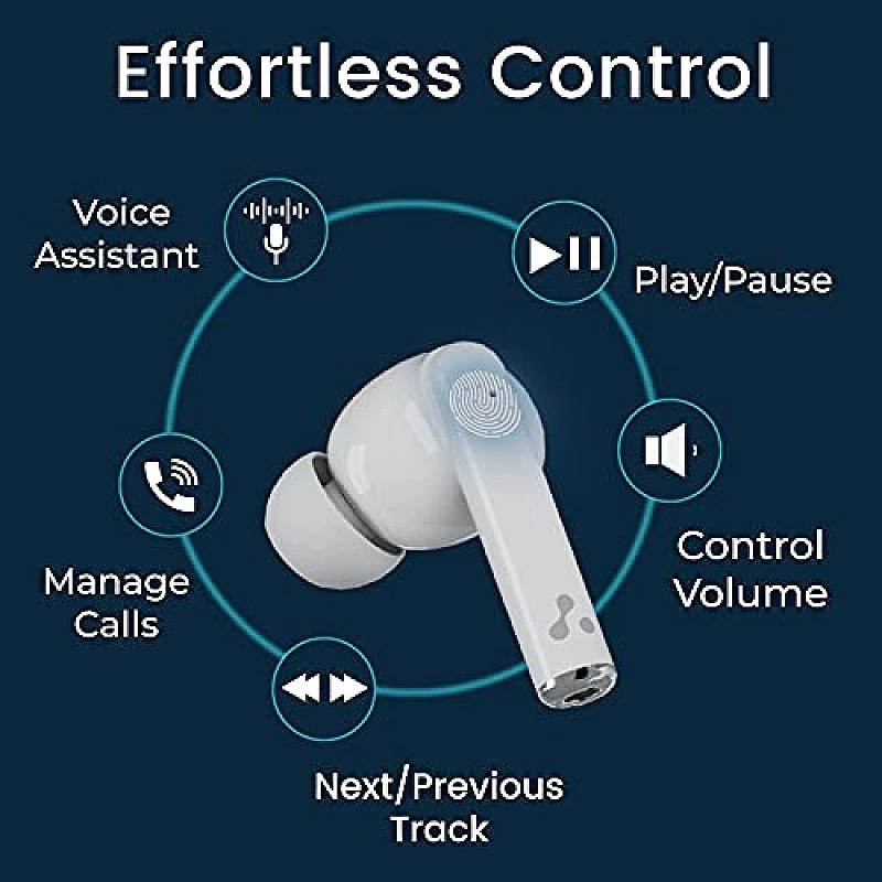 Ambrane Dots Asta True Wireless Earbuds with 36 Hours Playtime,Instant pairing with Bluetooth (White) Ambrane Dots Asta True Wireless Earbuds with 36 Hours Playtime,Instant pairing with Bluetooth (White)