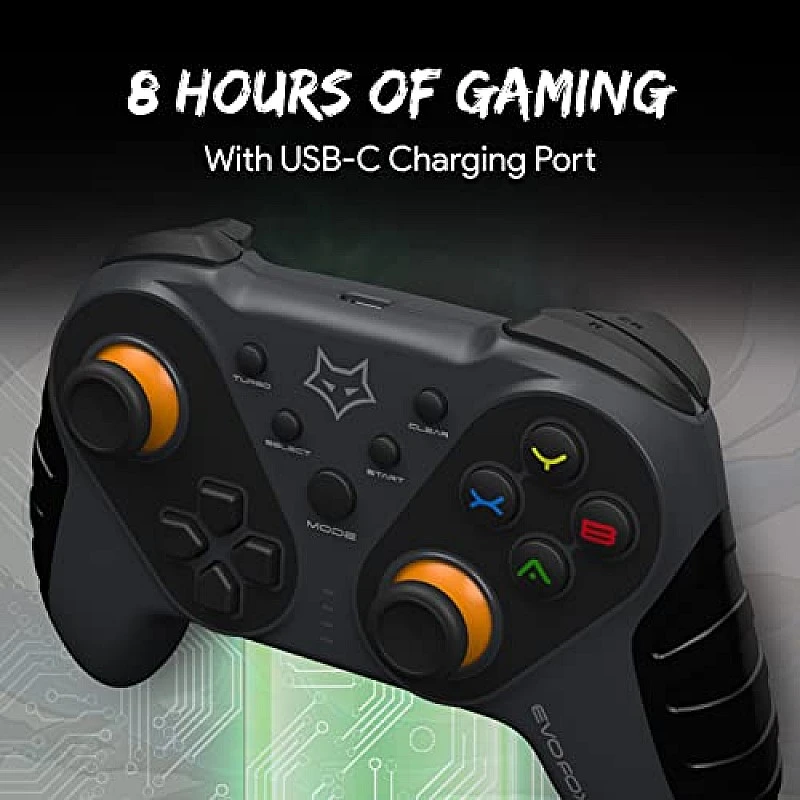 EvoFox Elite Ops Wireless Gamepad for Google TV and Android TV 8+ Hours of Play Time (Dusk Grey) EvoFox Elite Ops Wireless Gamepad for Google TV and Android TV 8+ Hours of Play Time (Dusk Grey)