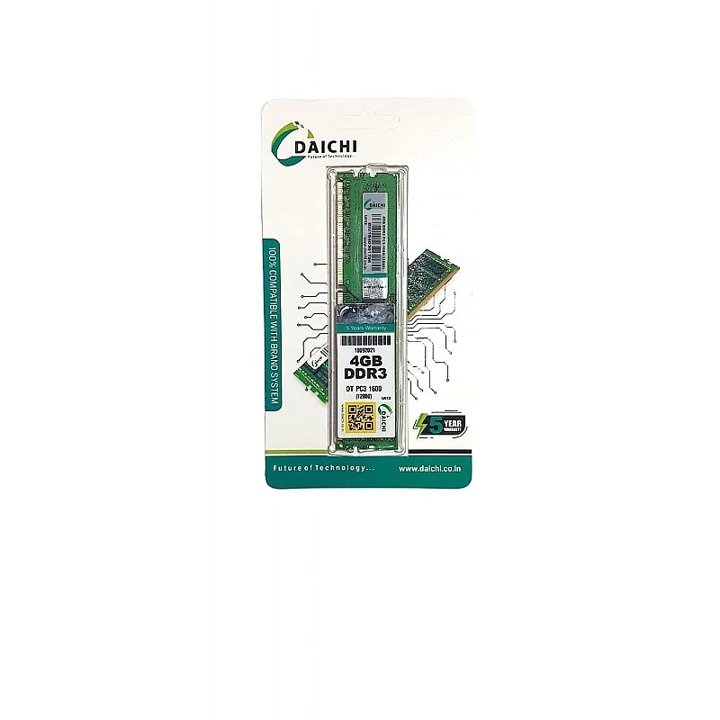 DAICHI DI4GD3 4 GB DDR3 DT PC3 1600 MHz (PC-12800) High Performance Memory Speed Desktop RAM DAICHI DI4GD3 4 GB DDR3 DT PC3 1600 MHz (PC-12800) High Performance Memory Speed Desktop RAM