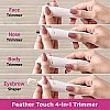 Vega Feather Touch 4-In-1 Trimmer for Women, Suitable for trimming Eyebrows, Nose, Face Bikini Area (VHBT-03) White Vega Feather Touch 4-In-1 Trimmer for Women, Suitable for trimming Eyebrows, Nose, Face Bikini Area (VHBT-03) White